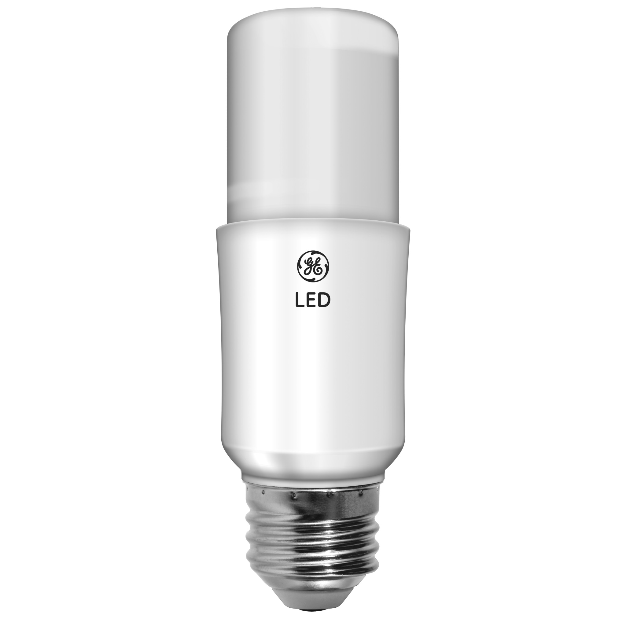 GE LED15LS2/827 PC# 75593 2PK BRIGHT STICK 15W 2700K 1520 LUMENS 80CRI 15,000 HOURS EQUAL TO 100W NON-DIM MED BASE NOT ENCLOSED
