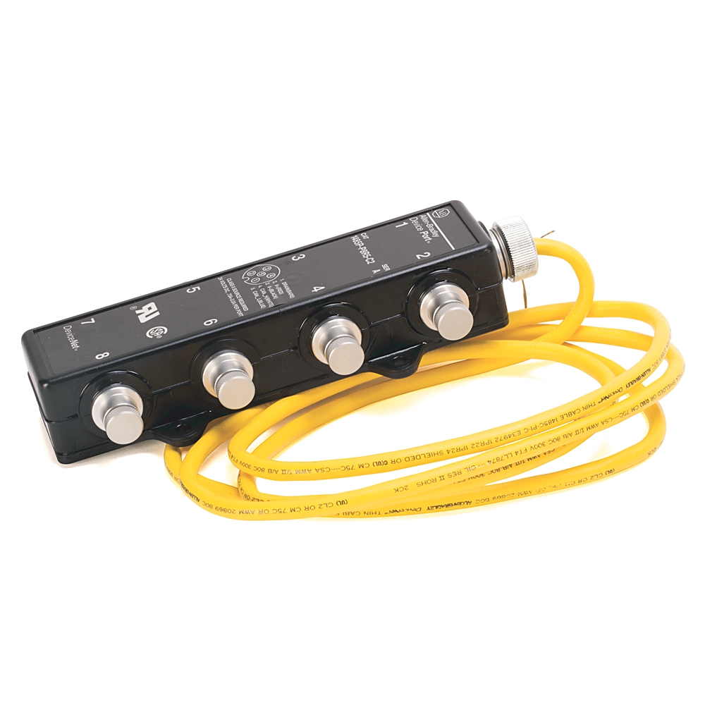 Product image for Allen-Bradley 1485P-P8T5-T5C 8-Port Thin Trunk Device Box Tap