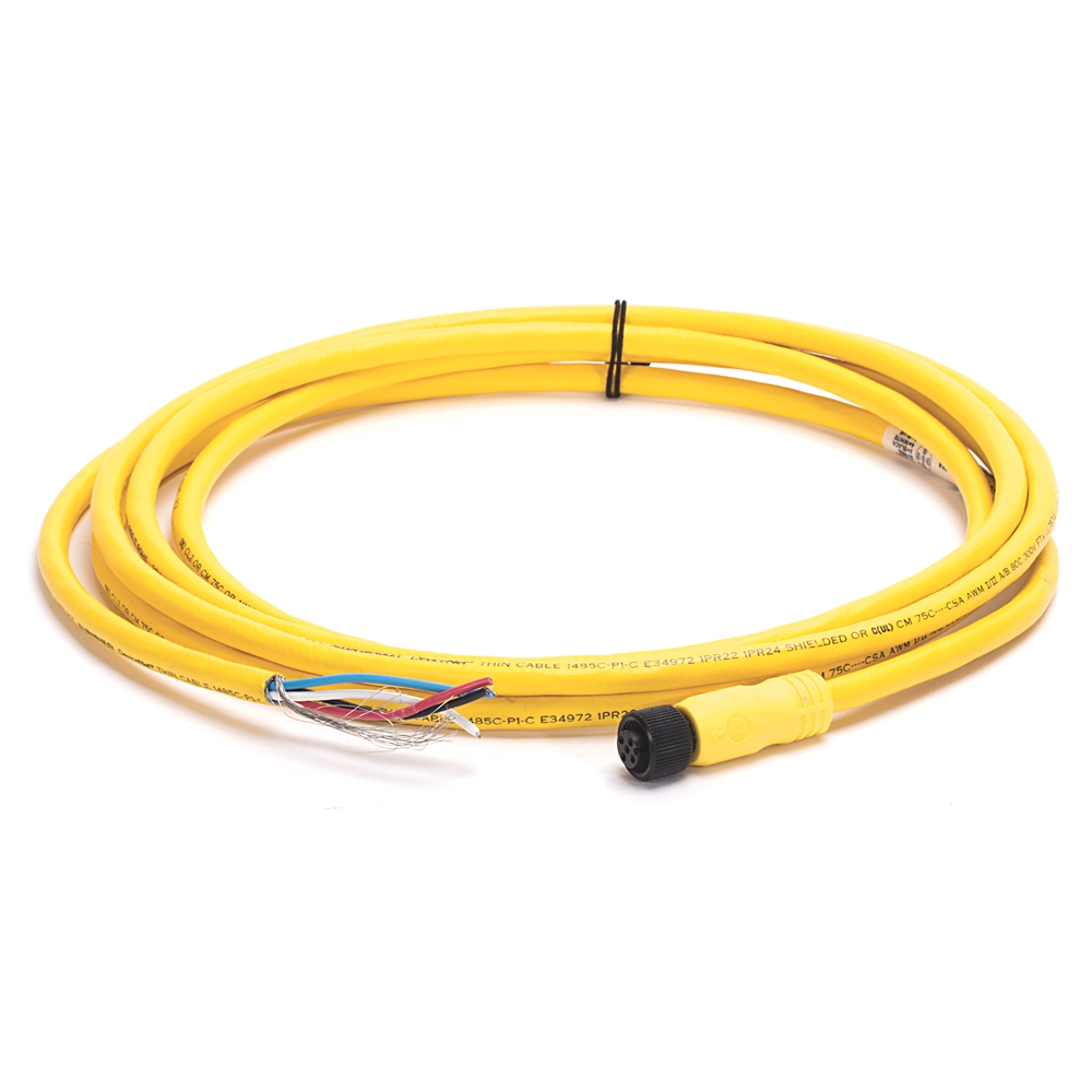 Product image for Allen-Bradley 1485R-P3R5-C 9.8 Foot Conductor to Straight Micro Female Pre-Terminated Thin Cable Cord Set