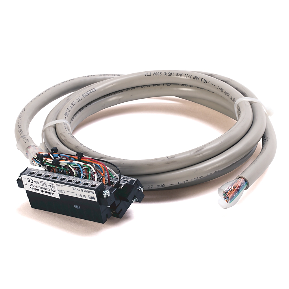 Product image for Allen-Bradley 1492-CAB025RTN32I Programmable Logic Controller Digital Connection Cable