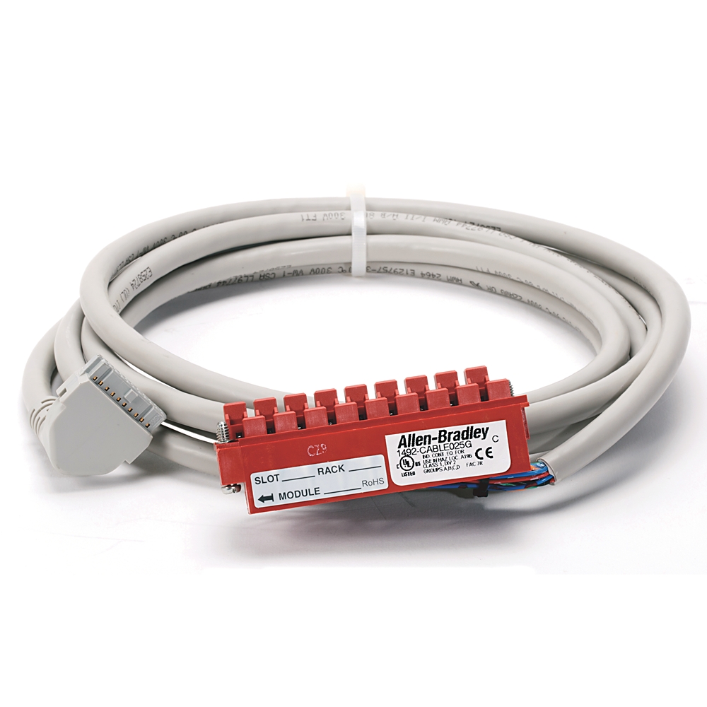 Product image for Allen Bradley 1492-CABLE025G Digital I/O Module Pre-Wired Cable