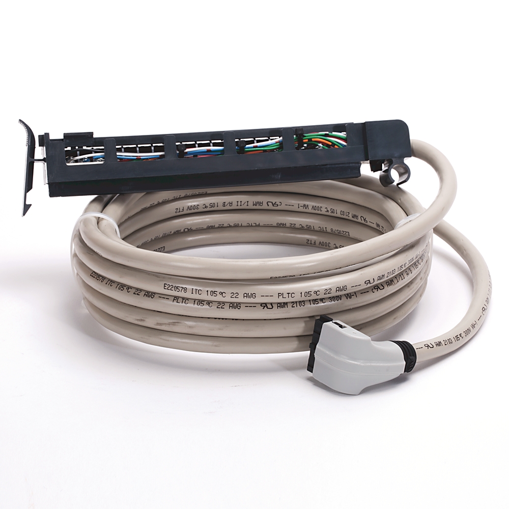 Product image for Allen-Bradley 1492-CABLE050F 5 m 300 Volt 22 AWG 20-Conductor Pre-Wired Digital Interface Cable