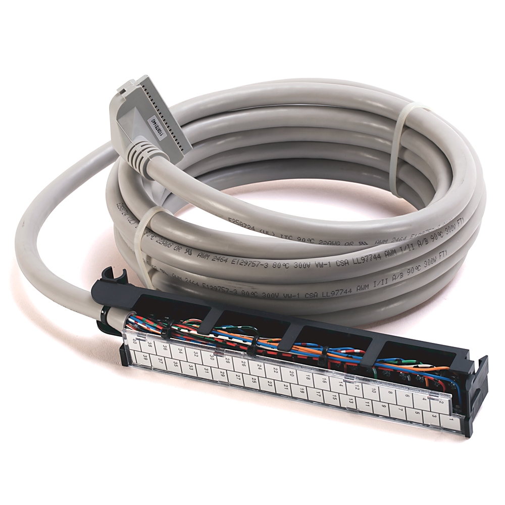 Product image for Allen-Bradley 1492-CABLE050M 5 m 300 Volt 22 AWG 40-Conductor Pre-Wired Digital Interface Cable
