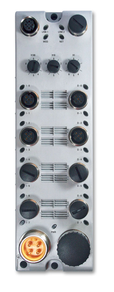 Product image for Allen Bradley 1732E-12X4M12QCDR Armorblock 16-Point Ethernet/IP Module