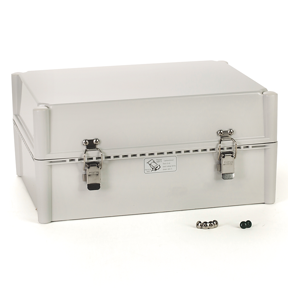 Product image for Allen Bradley 598-DS11115M Hinged Solid Cover Gray Polymeric Enclosure