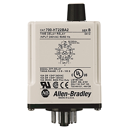 Product image for Allen Bradley 700-HT12CU24 Tube Base Timing Relay