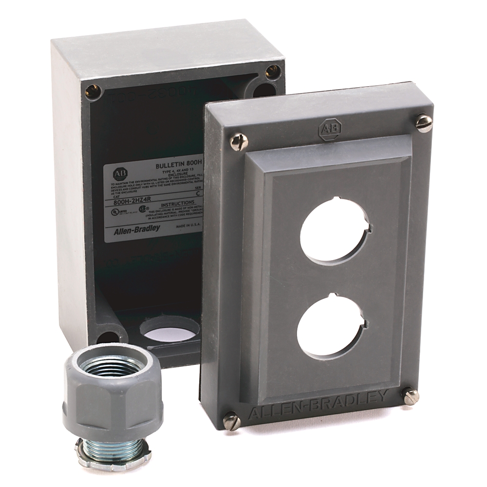 Product image for Allen-Bradley 800H-2HZ4RM2 30 mm Push Button Enclosure