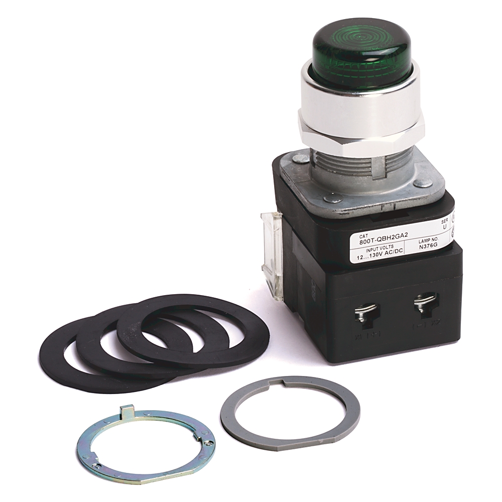 Product image for Allen Bradley 800T-QBH2GG1 30mm Momentary Push Button 800T PB