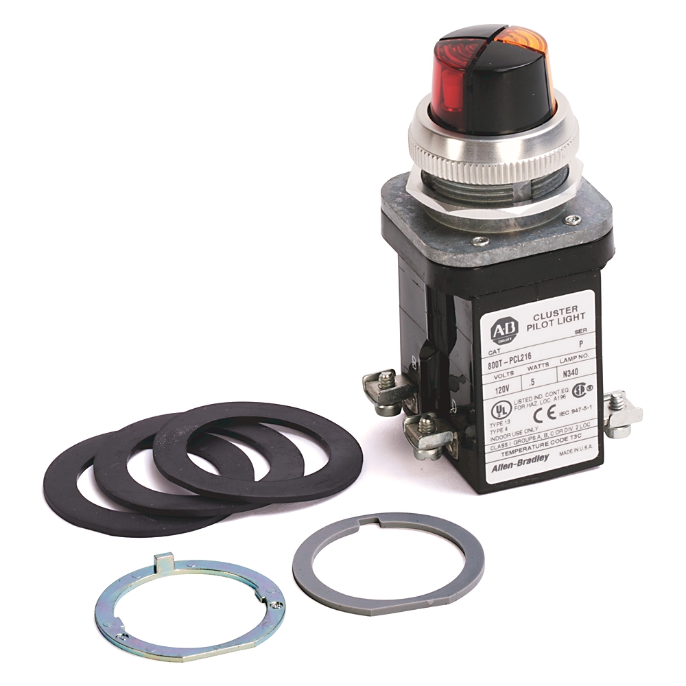Product image for Allen-Bradley 800T-PCL216XAXR 30 mm Pilot Light Push Button