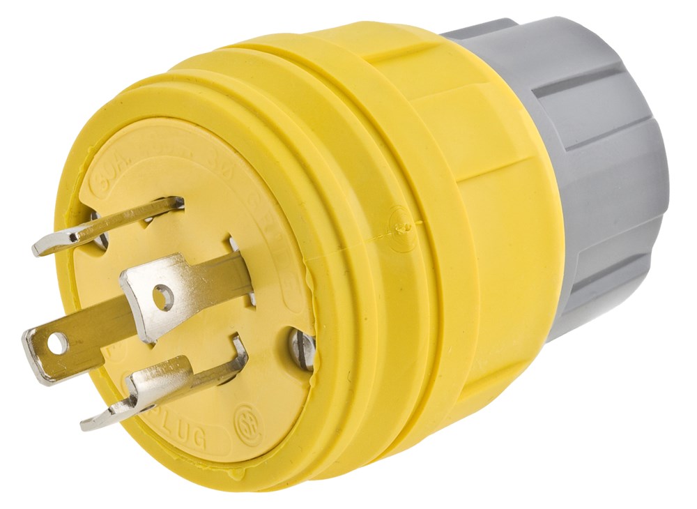 Product image for Hubbell 28W74H WTIGHT Plug, NEMA L14-30, 30A/125/250V