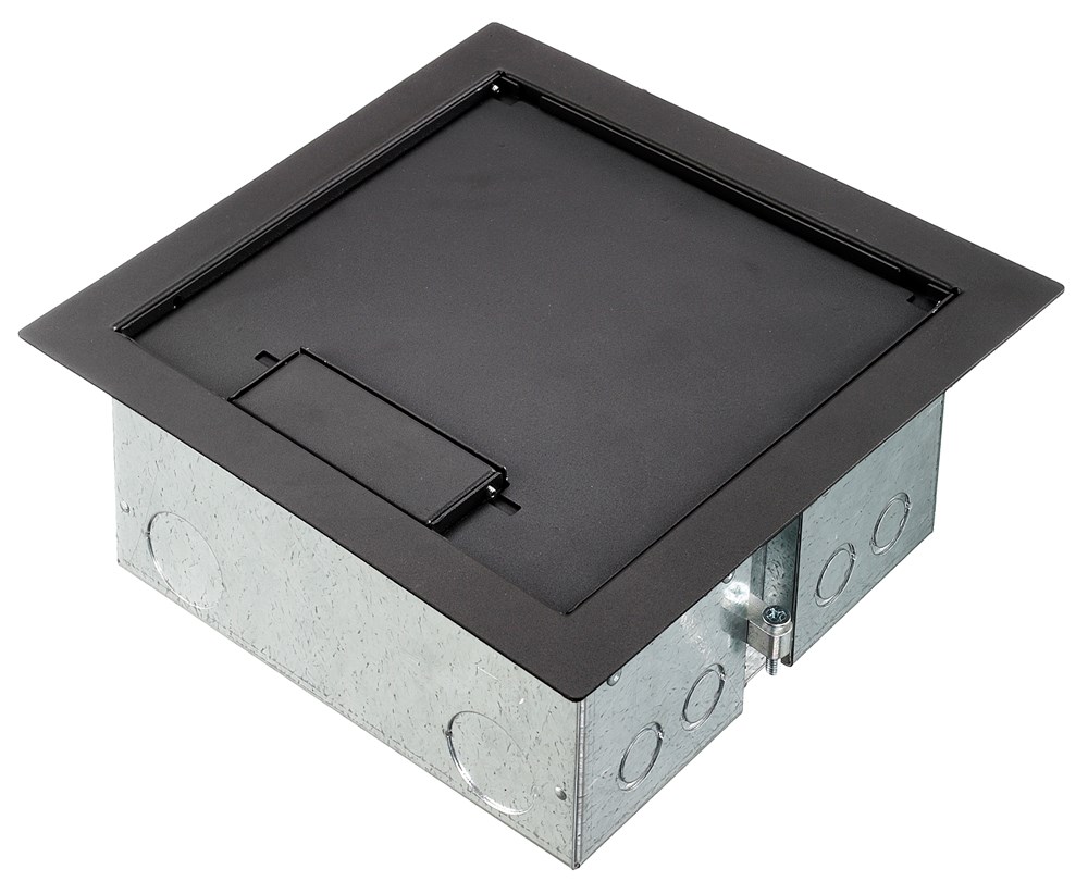 Product image for Hubbell AFB501BKACCESS FLOOR BOX & CVR, 8 GANG DEEP BK