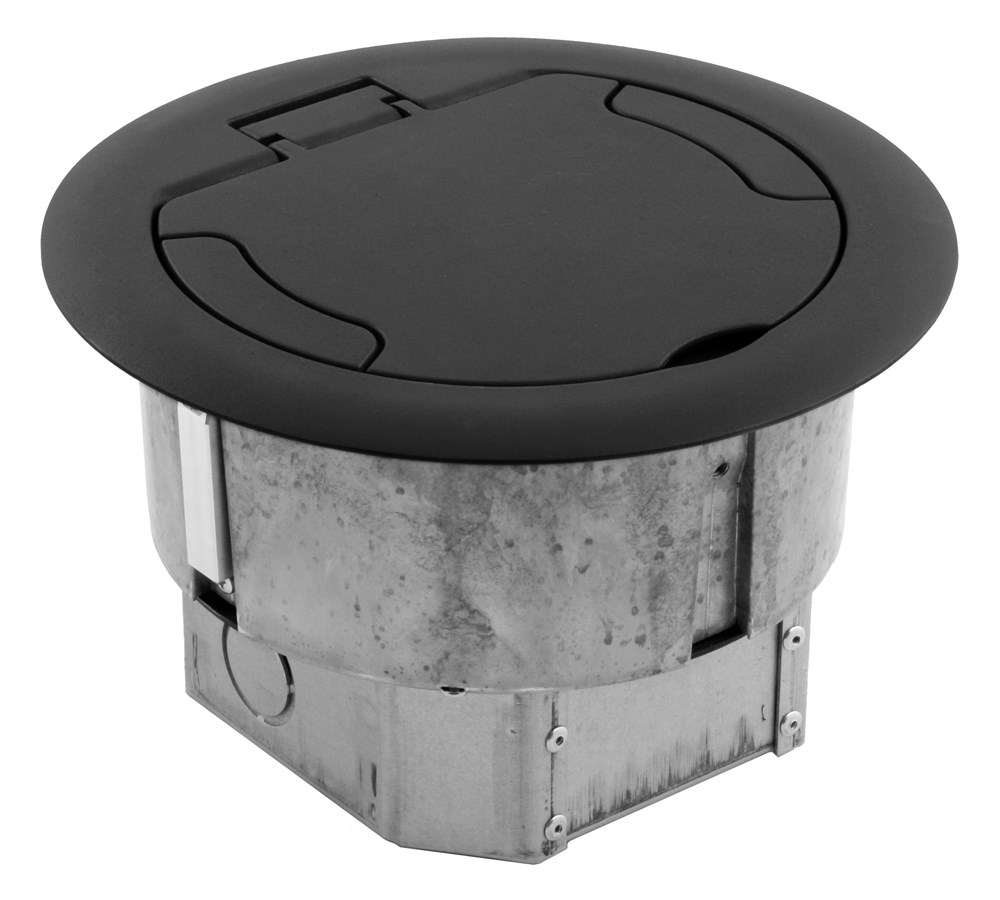 Product image for HCI AFB801BK ACCESS FLOOR BOX, ROUN
