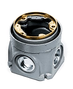 Product image for Hubbell B2519 RND CAST FB, CAST, FULL ADJ, BRS, OS