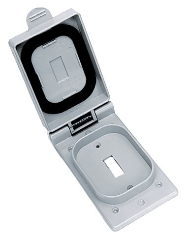 Product image for Hubbell CWP1CR Gray PVC Toggle Switch Weatherproof Lift Cover
