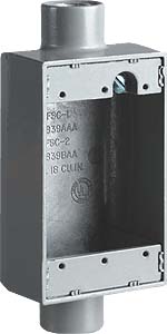 Product image for Hubbell Electrical Systems FSC-2-CP 3/4 Inch Copper Free Aluminum Type FSC Shallow Feed-Through Cast Device Box