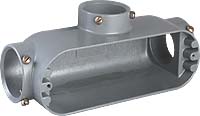 Product image for Hubbell Electrical Systems TWOT-2 3/4 Inch Aluminum Type T Thin Wall Conduit Body