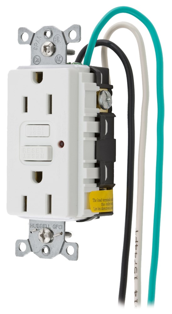 Product image for HCI GF15WLAP1 GFR, 15A 125V, 6" LEA