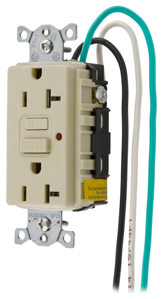 Product image for HCI GF20ILAP1 GFR, 20A 125V, 6" LEA