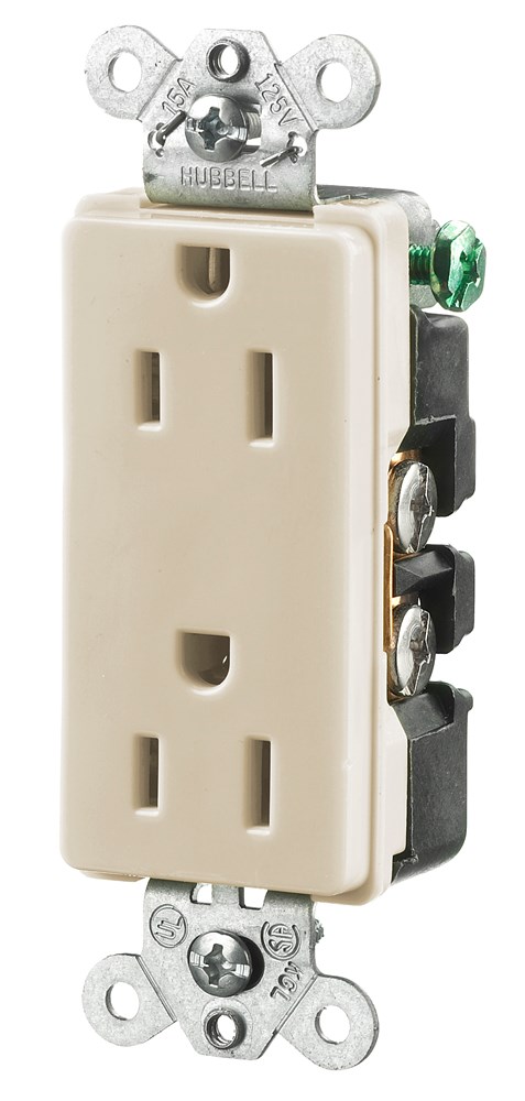 Product image for Hubbell HBL2152AL RECEP 15A 120V STYLELINE DUPLEX ALMD