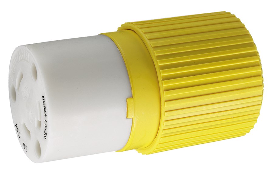 Product image for Hubbell HBL305CRC Locking Marine CONN, 30A 125V, (B-LINE)