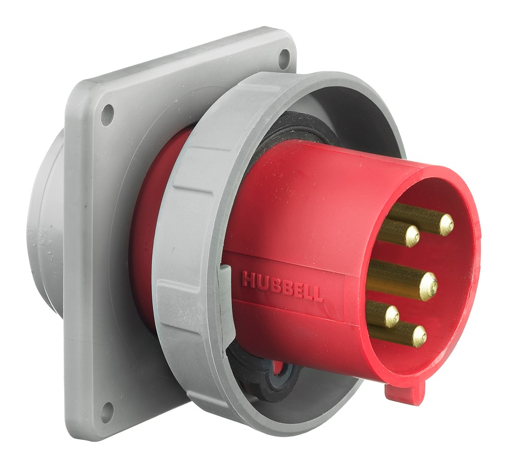 Product image for Hubbell HBL516B6W PS, INLET, 4P5W, 16/20A 220-415V, 4X/69K