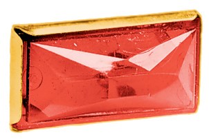 Product image for HWDK HBL7298 JEWEL, RED RECTANGULAR