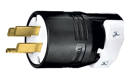 Product image for Hubbell HBL8331C Plug, 4P4W, 30A 120/208V, 18-30P, B/W