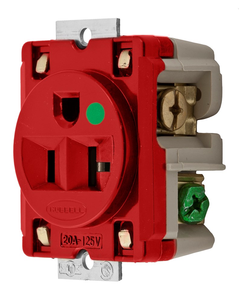 Product image for HWDK HBL8384R SGL RCPT, HG, 20A 125