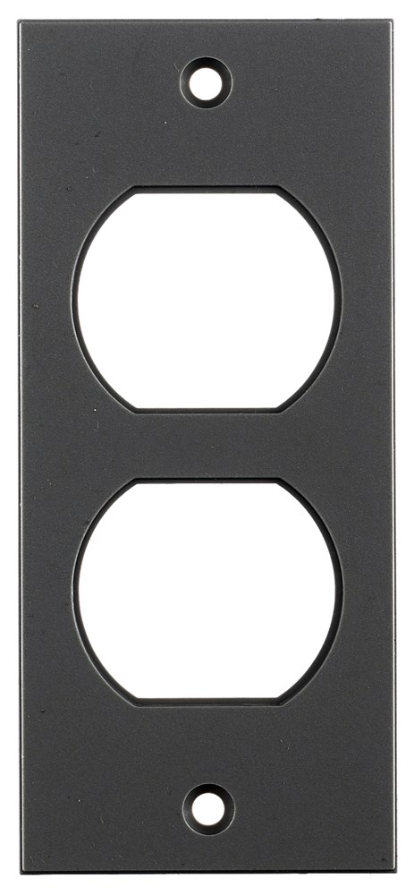 Product image for Hubbell HBLST302SBK 2 x 4.5 Inch Black Duplex Screw Type Face Plate