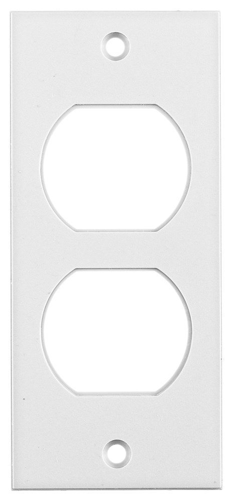 Product image for Hubbell HBLST302SWAFACEPLATE, SCREW MT, DUPLEX, WH