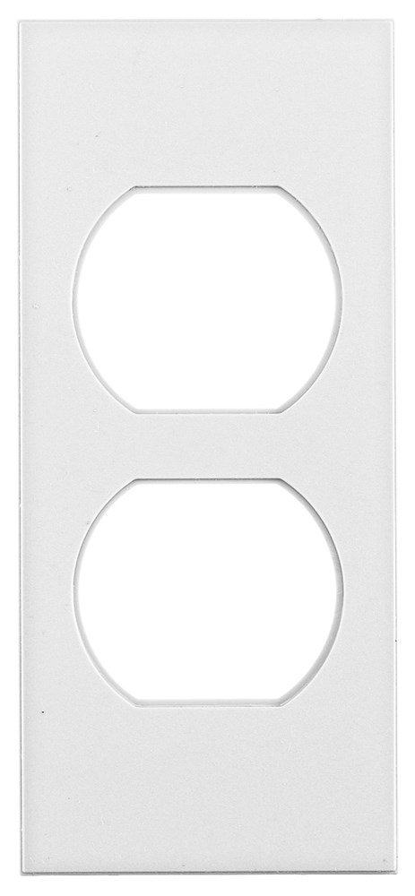 Product image for Hubbell HBLST302WAFACEPLATE, SNAP-IN, DUPLEX, WH