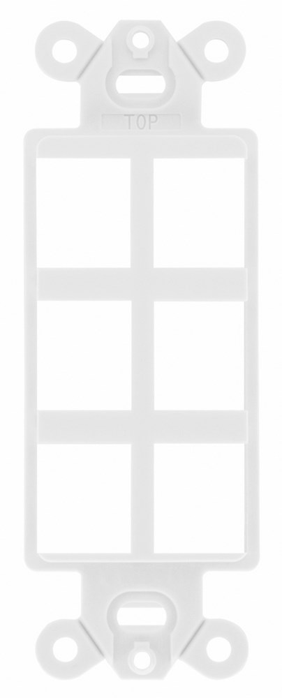 Product image for Hubbell ISF6W 1-Gang White 6-Port Face Plate