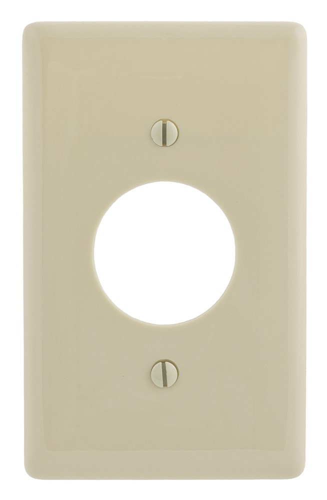 Product image for Hubbell Wiring Devices NP7AL 1-Gang Almond Nylon Standard 1-Single Receptacle Wallplate