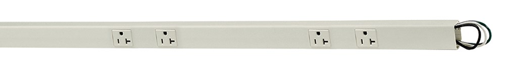 Product image for Hubbell PT206106 6 Foot 20 Amp Duplex Receptacle Non-Metallic Raceway