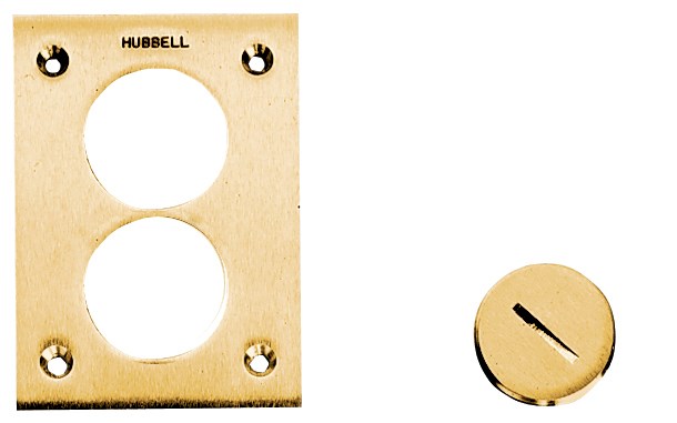 Product image for Hubbell S5002FLUSH Plug, 3/4", BRS