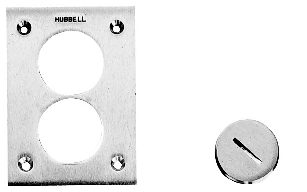 Product image for Hubbell SA5007FLUSH Plug, 1 1/2", ALU