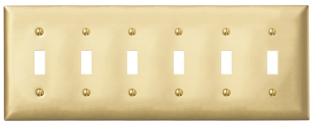 Product image for HWDK SB6 WALLPLATE 6-G, 6) TOG OPEN