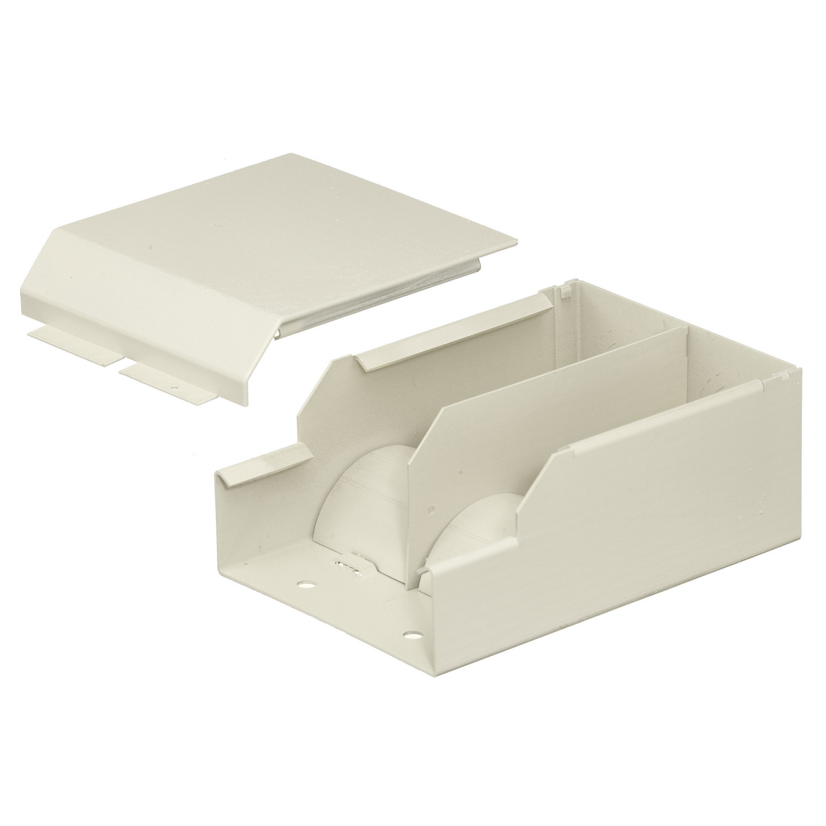 Hubbell Wiring Device Kellems, Metal Raceway, Divided Entrance Fitting,HBL4750 Series, Ivory