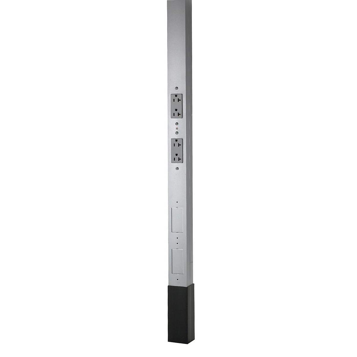 Product image for Hubbell HBLPP15A Service Pole, 15' 2" Height, 2) Decorator Receptacle, - Gray