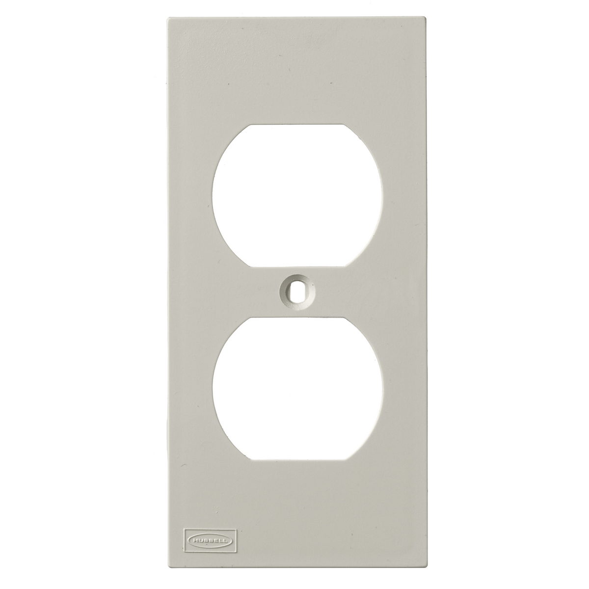 KP8 783585335438 Hubbell Wiring Device Kellems, Device Plates and Accessories, FacePlate, KP Series, 1-Gang, Duplex Opening, Office White