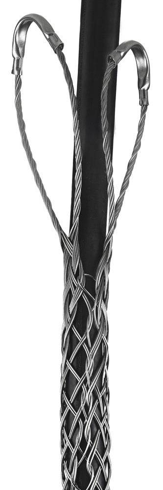 Product image for Hubbell / Kellems 02407003 Support Grip, Double Eye, Double Weave, Split Mesh, Lace Closing, Stainless Steel, 1.25-1.49"