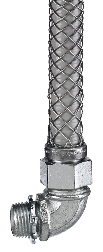 Product image for Hubbell / Kellems 074093423 Liquidtight System, 90 Degree, 3/4", Non-Insulated with Mesh