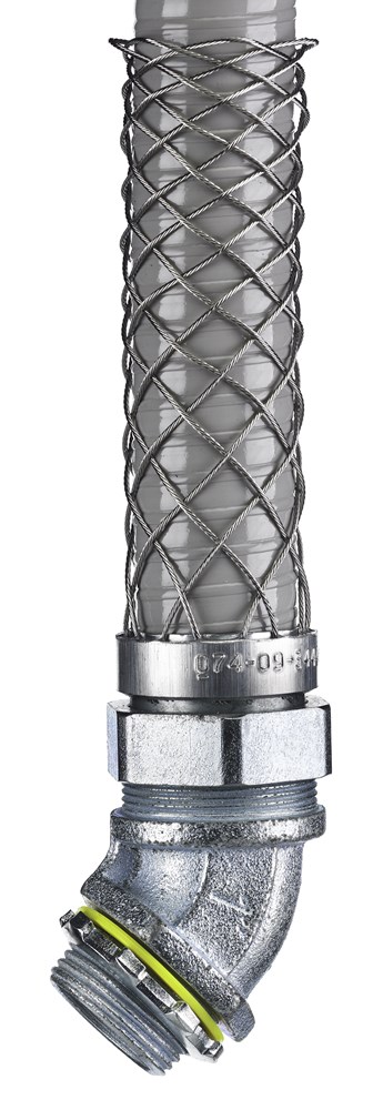 Product image for Hubbell / Kellems 074093442 Liquidtight System, 45 Degree, 1/2", Non- Insulated with Mesh
