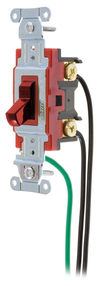Switches and Lighting Controls, Hubbell- PRO Series, Toggle Switches, General Purpose AC, Double Pole, 20A120/277V AC, Back and Side Wired, Pre-Wired with 8