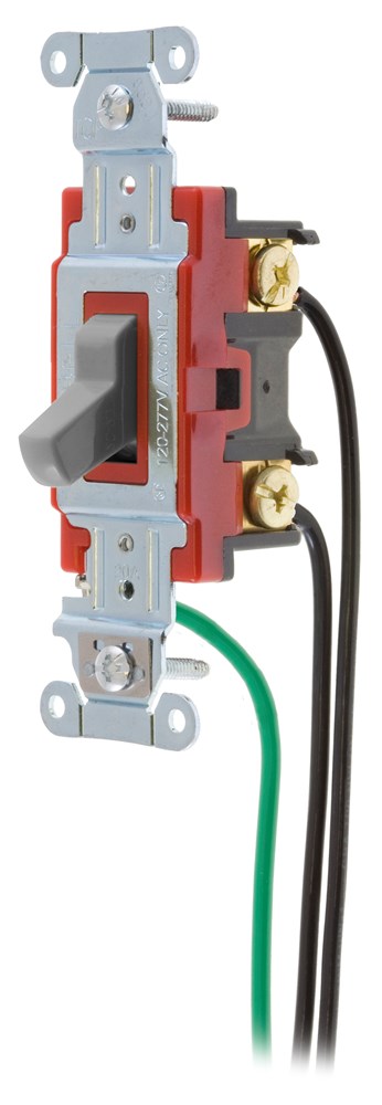 Switches and Lighting Controls, Hubbell- PRO Series, Toggle Switches, General Purpose AC, Three Way, 20A 120/277VAC, Back and Side Wired, Pre-Wired with 8