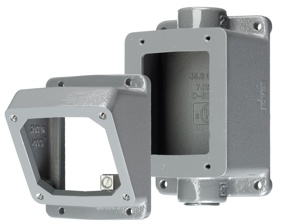 Product image for Hubbell AB203055 Pin and Sleeve Products, Receptacle or Inlet Angle Box, 20 or 30A