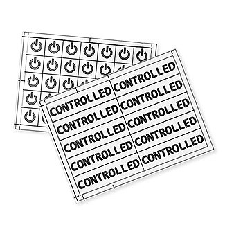 Product image for Hubbell CL60 LABELS FOR CONTROLLED Receptacle, 60PK