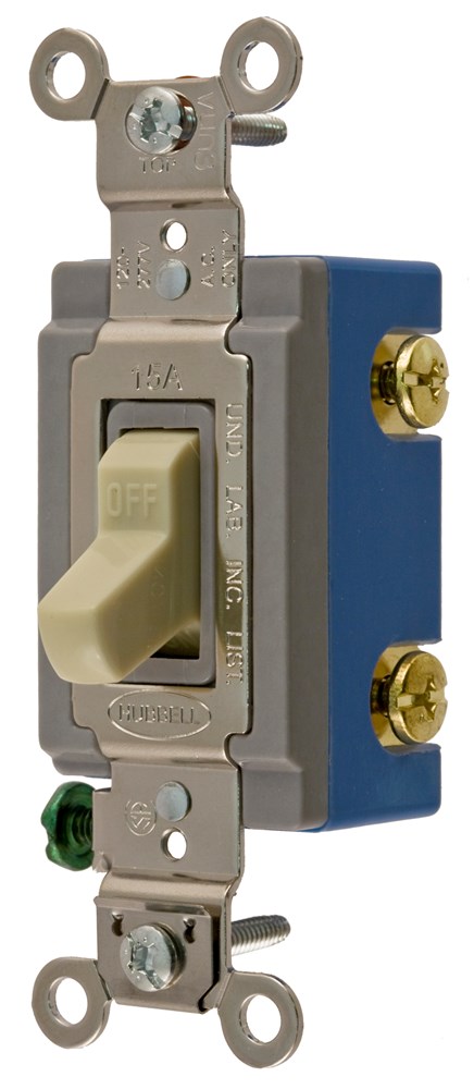 Product image for Hubbell CS1201IU SWITCH, COM, SP, 15A 120/277V, IV, USA