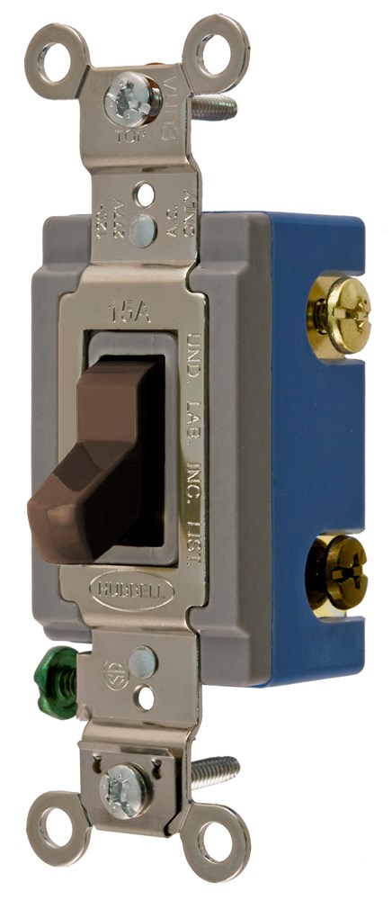 Product image for Hubbell CS1203BU SWITCH, COM, 3W, 15A 120/277V, BR, USA
