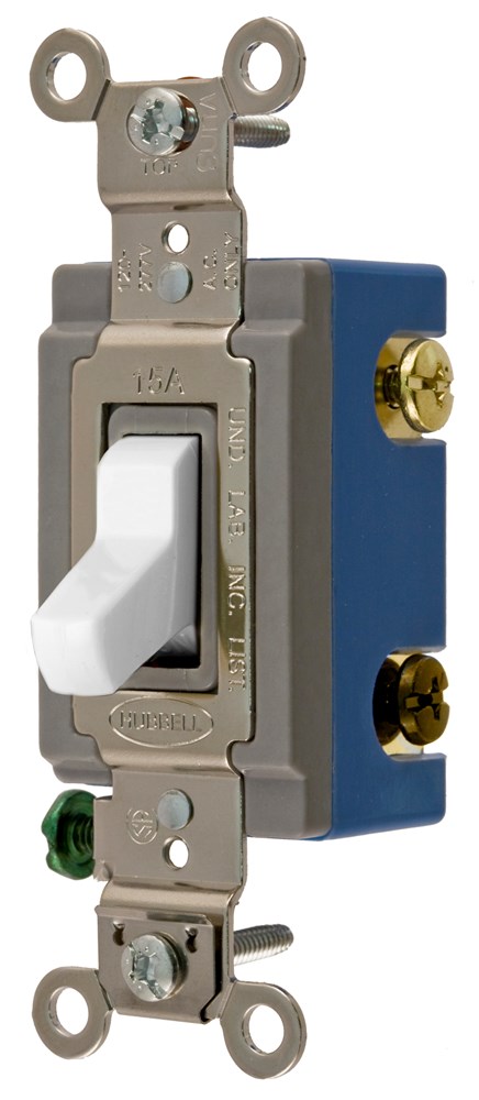 Product image for Hubbell CS1203WU SWITCH, COM, 3W, 15A 120/277V, WH, USA